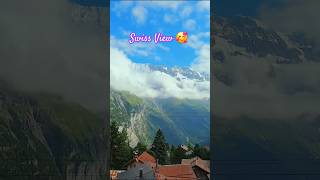 Swiss View 🥰 Murren 🇨🇭 Switzerland  Sathe Chalo travel shorts youtubeshorts [upl. by Higgins]