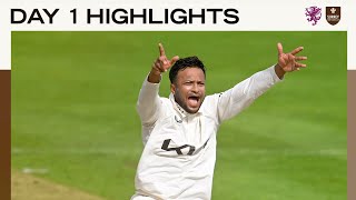 HIGHLIGHTS Surrey fightback with ball as Shakib Al Hasan takes four wickets on debut at Somerset [upl. by Nolrev]