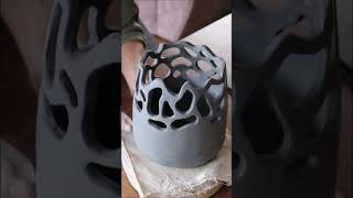 How to make a organic vase  handbuilt ceramics  The entire pottery process [upl. by Yendroc171]