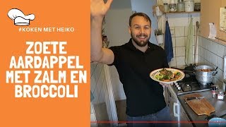 Zoete aardappel met zalm en broccoli Heerlijk en gezond recept [upl. by Anerbas496]