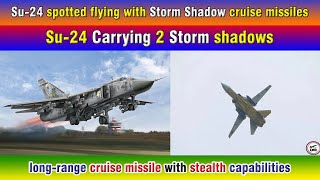 Su24 spotted flying with Storm Shadow cruise missiles longrange stealth cruise missile [upl. by Etti976]