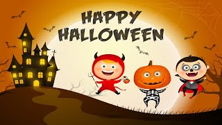 Spooky Halloween Song for Kids  Fun Halloween Music amp Animation [upl. by Cassey364]