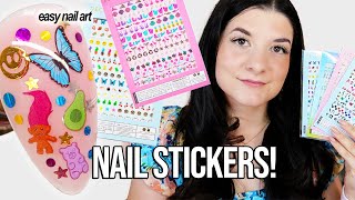 How To Apply Nail Stickers on Gel Nails [upl. by Helbonnah]