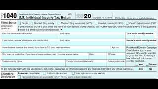 How to fill out IRS Form 1040 for 2020 [upl. by Norm282]