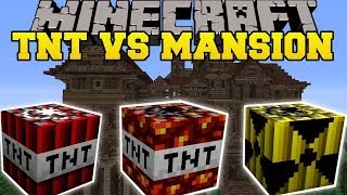 TOO MUCH TNT MOD VS HEROBRINES MANSION  Minecraft Mods Vs Maps TNT Dynamite amp Nukes [upl. by Akemrehs769]