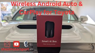 Wireless Android Auto amp CarPlay for Toyota via Smart AI Box [upl. by Anividul]