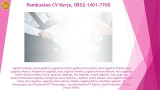 Pembuatan CV Kerja 0852 1401 7760 [upl. by Halimeda124]