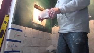 How to build a recessed niche in a tile shower start to finish [upl. by Ardolino]