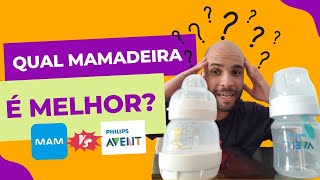 Qual é a melhor mamadeira para meu Bebê MAM ou Philips AVENTReview [upl. by Dranyam]