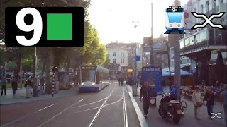 🚊 GVB Amsterdam Tramlijn 9 Cabinerit Diemen Sniep  Centraal Station Drivers view POV [upl. by Sanfourd]