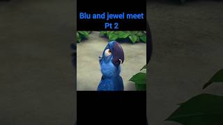 Blu and jewel  rio movie funny scene shorts [upl. by Farlay]