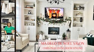 Ma déco Noel salonChristmas living room styling idées déco noelcozy Christmas decorate with me [upl. by Madlen141]