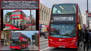 The FIRST DAY Of Route 133 Abellio  TUK Operation  Temporary E400 MMCs NBFLs amp Electroliners [upl. by Ekusuy]