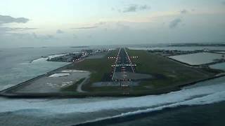 Maldives Landing DME Arc ILS 36 Boeing 757 MLE  VRMM [upl. by Etnuhs]