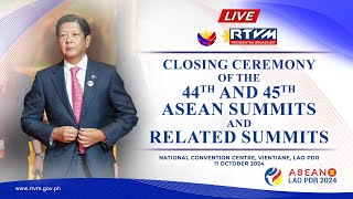 Closing Ceremony of the 44th and 45th ASEAN Summits and Related Summits 10112024 [upl. by Fi]