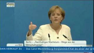 Merkel deutet Erpressung der Politik durch quoteinzelne Akteurequot aus dem Finanzbereich an [upl. by Katzen967]