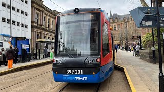 Sheffield Tram Train  Rotherham Parkgate to Cathedral Full Route [upl. by Mosra]