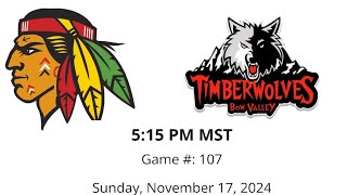 Wheatland Chiefs v Bow Valley Timberwolves U18aa [upl. by Joacima82]