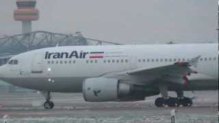 HD Iran Air A310 takeoff Hamburg Airport EPIBK [upl. by Pepi425]