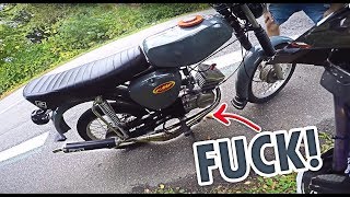 How i lost my exhaust  Simson S51 Tuning [upl. by Graubert]