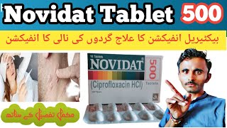 Novidat Tablet 500 use in UrduCIPROFLOXACIN uses bacterial infection Dose benefits  side effects [upl. by Goldsmith]