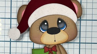 Svg paper piecing calendar Bear December scrapbooking [upl. by Aeret]