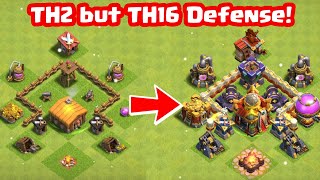 TH2 but TH16 Defense  Clash of Clans [upl. by Morena]