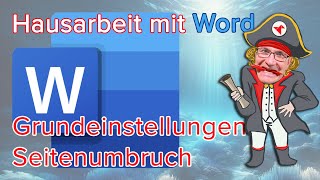 Word Grundeinstellungen Seitenumbruch Formatierung Druckvorschau Office 365 WordKurs Folge 1 [upl. by Rubina]