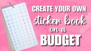 Happy Planner Create Your Own Sticker Book Using DOLLAR TREE Supplies  Planning On A Budget [upl. by Maer]