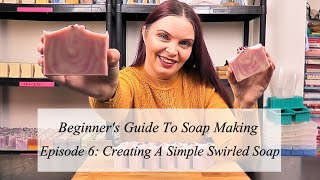 Beginners guide to cold process soap making Episode 7  Creating a simple in the pot swirl in soap [upl. by Ledda154]