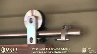 Stainless Steel Sliding Barn Door Hardware  Demonstration [upl. by Yeta438]