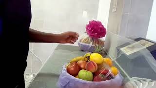 How to make an easy fruit basket gift hamper [upl. by Olim263]