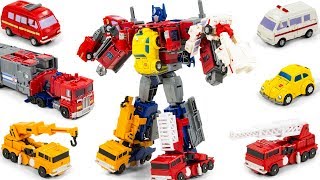 Transformers Bumblebee Ironhide Ratchet Optimus Prime Grapple Inferno Combine Vehicle Robot Toys [upl. by Jacquelyn]