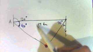 9E  Triangulation Using the Sine amp Cosine Rule [upl. by Rika]