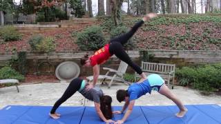 Three Person Acro Stunts [upl. by Suriaj]