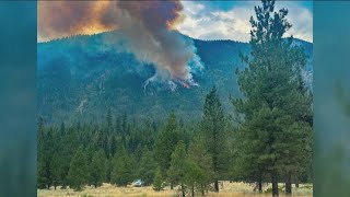 Flat Wapiti fires continue to burn in Boise National Forest [upl. by Nored693]