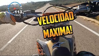 Ktm exc 125 Top Speed Test Velocidad Maxima [upl. by Munster]