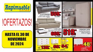 RAPIMUEBLE OFERTAS EN DECORACIÓN  Folleto Rapimueble hasta el 30 de NOVIEMBRE de 2024 [upl. by Metzger]