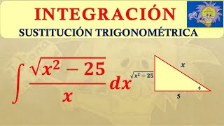 👩‍🏫 INTEGRACIÓN por SUSTITUCIÓN TRIGONOMÉTRICA  Juliana la Profe [upl. by Yerg]