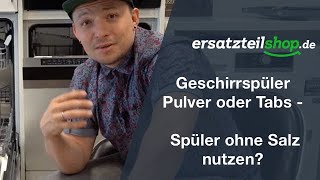 Geschirrspüler Pulver oder Tabs  Spüler ohne Salz nutzen [upl. by Evelinn181]