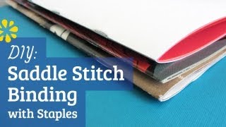 DIY Staple Saddle Stitch Bookbinding Tutorial  Sea Lemon [upl. by Aneelak]