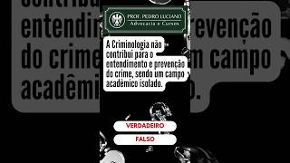 16 V ou F  Introdução ao Direito Penal professorpedroluciano direitopenal concurso shorts [upl. by Derfliw]