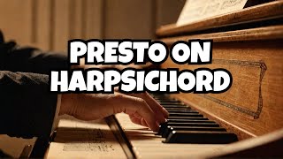 Presto from Sonata in C Minor by Pescetti Harpsichord [upl. by Martella]