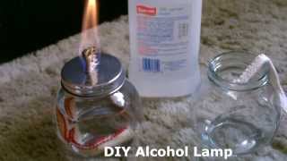 DIY Alcohol Lamp  wquick quotstove conversionquot  burns standard isopropyl rubbing alcohol [upl. by Lezley]