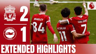 Salah Winner At The Kop End  Extended Highlights  Liverpool 21 Brighton [upl. by Nerrual]