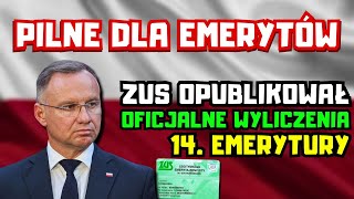 ⚡️PILNE DLA EMERYTÓW 14 emerytura 2024  tabela netto ZUS przedstawił oficjalne wyliczenia [upl. by Brothers]