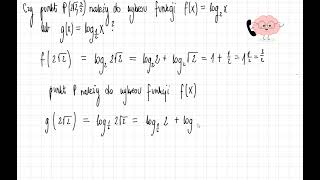 Czy punkt P należy do wykresu funkcji logarytmicznej [upl. by Foulk]