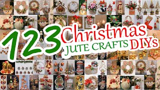 123 DIY Jute Christmas Decorations Ideas at Home 2024 COMPILATION [upl. by Adnilema]