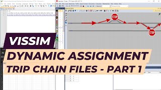 Vissim Tutorial  Dynamic assignment  Trip chain files  part 1 [upl. by Neelyam]