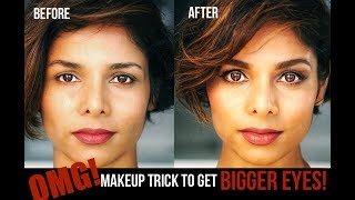 MAKEUP TRICK TO MAKE EYES LOOK BIGGER 2018 Eye Makeup Tutorial for small eyes [upl. by Mauve]